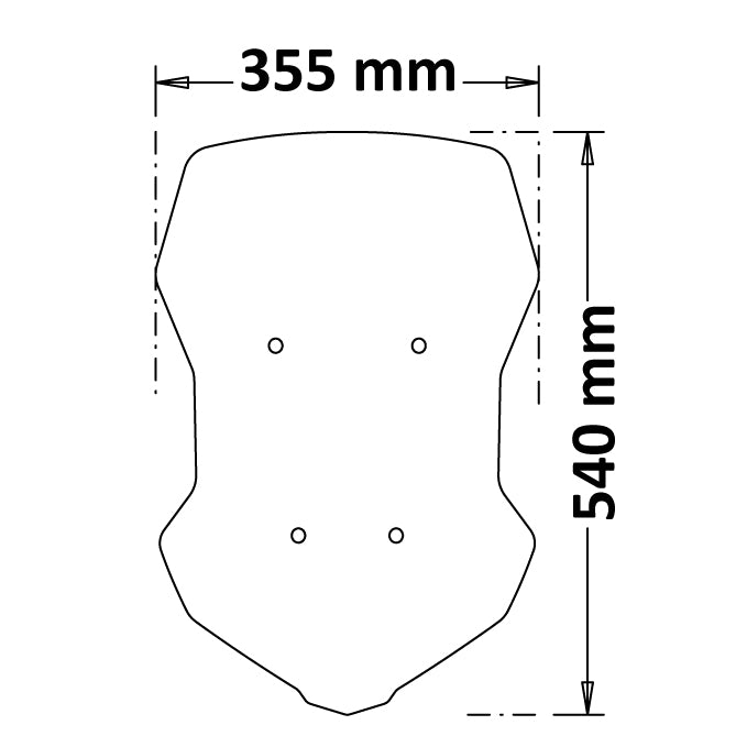 ISOTTA PARABREZZA TOURING MEDIA PROTEZIONE PER YAMAHA TRACER 700 - SC375-FC