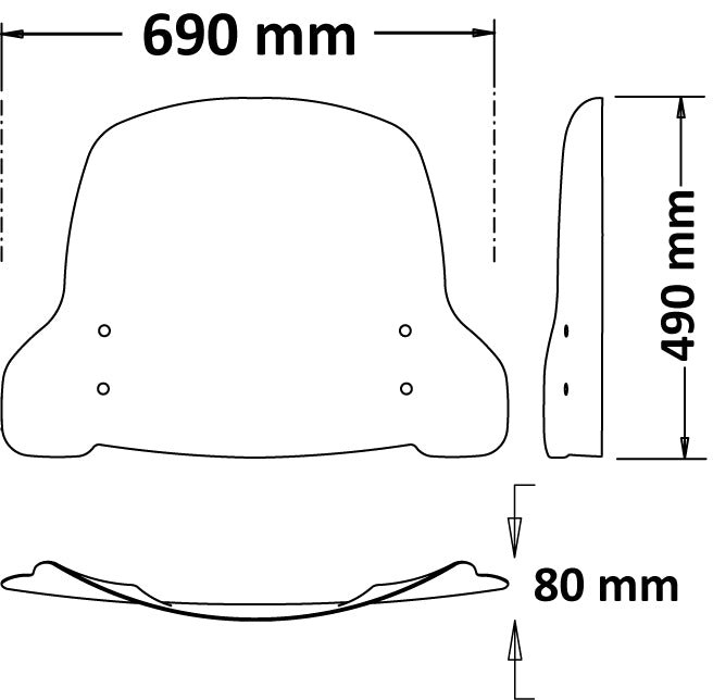 ISOTTA Parabrezza basso per SEGWAY E100/125/200S-SE/300 - SC4314-FS