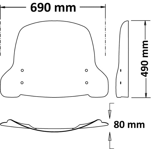 ISOTTA Parabrezza basso per SEGWAY E100/125/200S-SE/300 - SC4314-FS 656