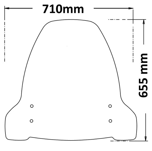 ISOTTA Parabrezza per SEGWAY E110 / 125 / 200S-SE / 300 - SC4316-T 673