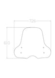 ISOTTA LASTRA Parabrezza BASSO per HONDA SUPER CUB C 125-150 2018-2025 - SC4522