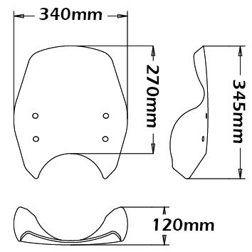 ISOTTA Cupolino di piccole dimensioni per Moto Guzzi GRISO 850 - 1100 2006-2011 - sc59-FC