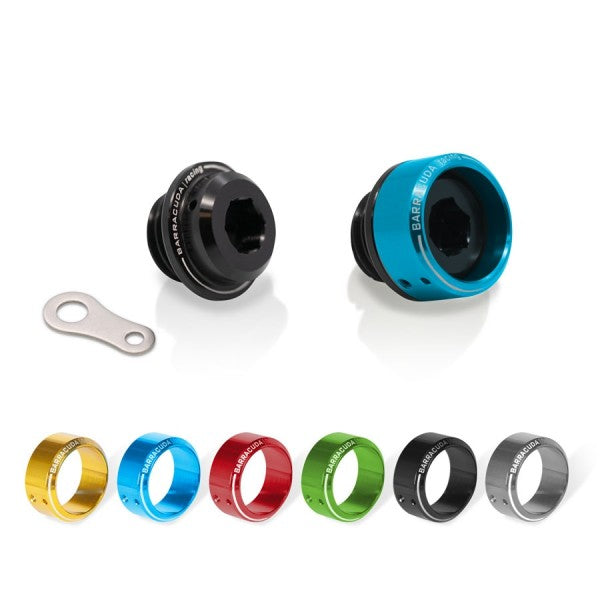 BARRACUDA Ergal oil filler cap for Aprilia and Suzuki M20x1.5 - Choose the color of the ring