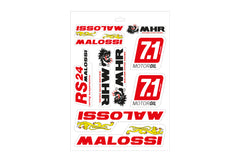 MALOSSI 25 CARTELLE di ADESIVI ASSORTITI 24,7x35 cm