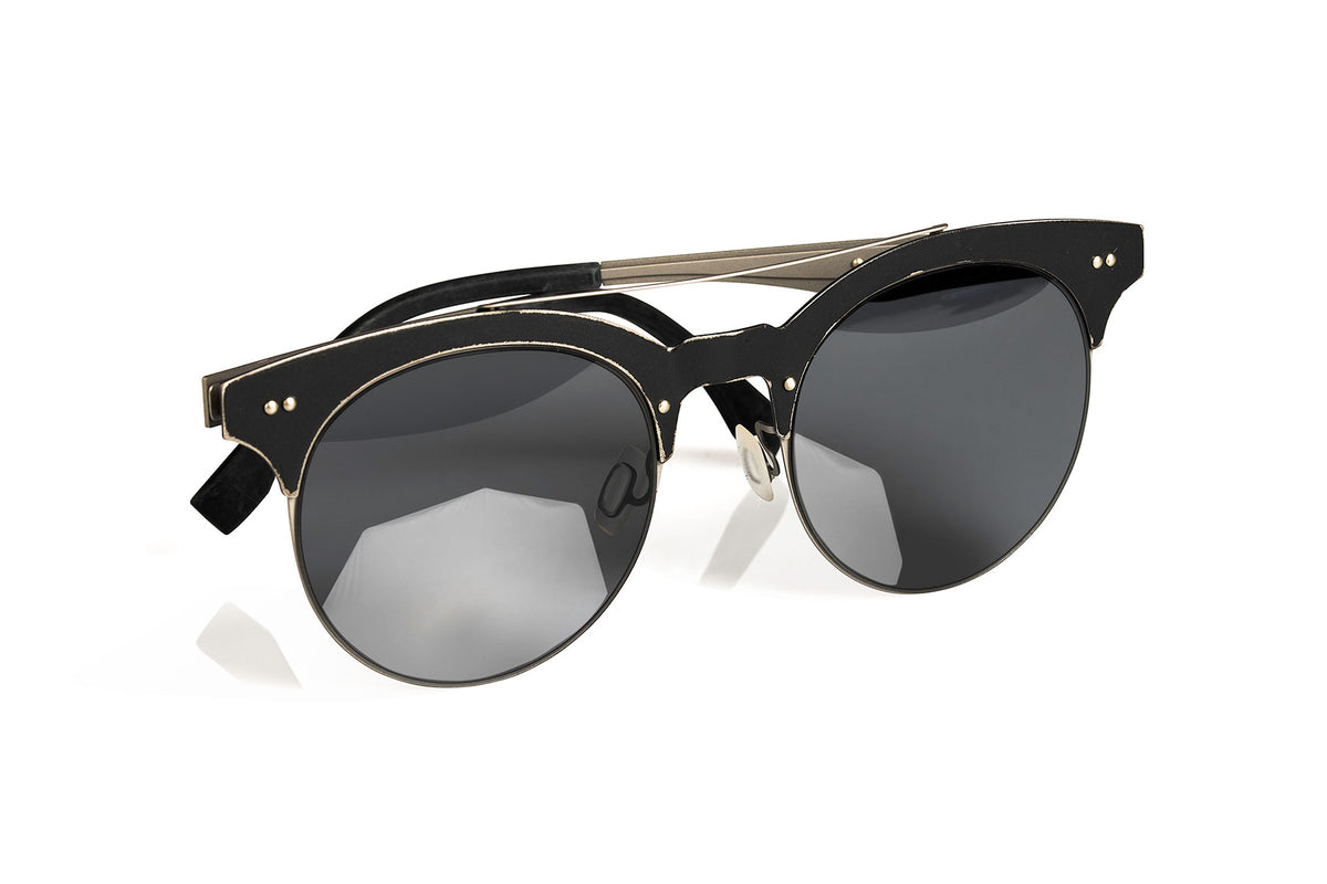 MALOSSI OCCHIALE GRINDER NERO con STANGHE GIALLE