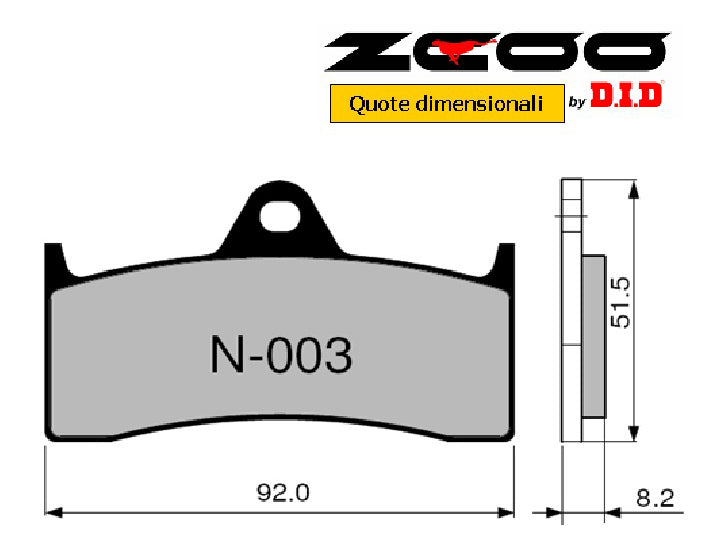 Pastiglie Freno ZCOO 45N00300 mescola EX (modulabile) per BUELL 1 coppia per 1 disco