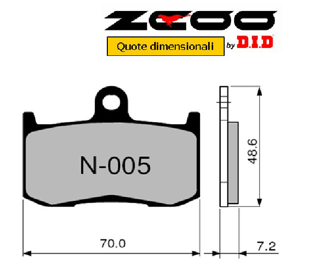 Pastiglie Freno ZCOO 45N00500 mescola EX (modulabile) per KAWASAKI 1 coppia per 1 disco