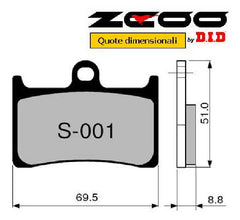 Pastiglie Freno ZCOO 45S00100 mescola EX (modulabile) per YAMAHA 1 coppia per 1 disco