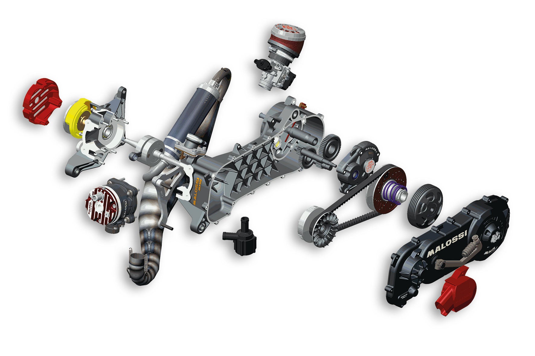 MALOSSI Motore completo RC-ONE 94cc Piaggio non assemblato (ruota 10)