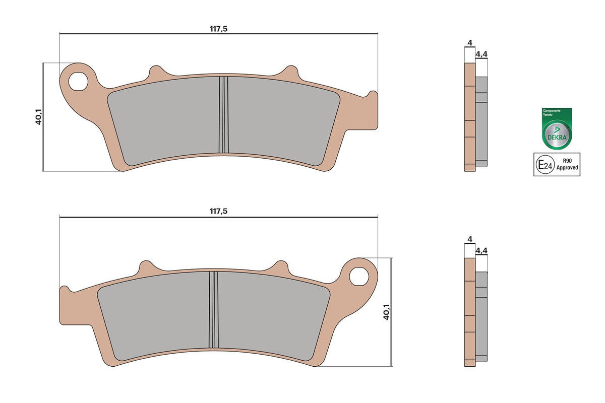 MALOSSI BRAKE PADS MHR SYNT omologate