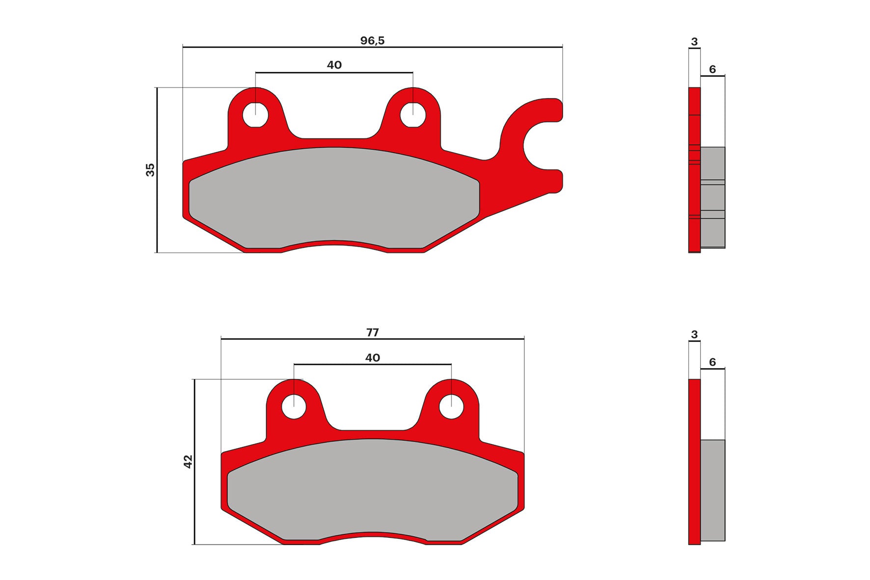 MALOSSI BRAKE PADS MHR