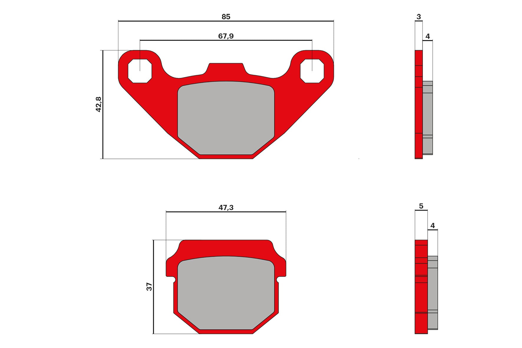 MALOSSI BRAKE PADS MHR