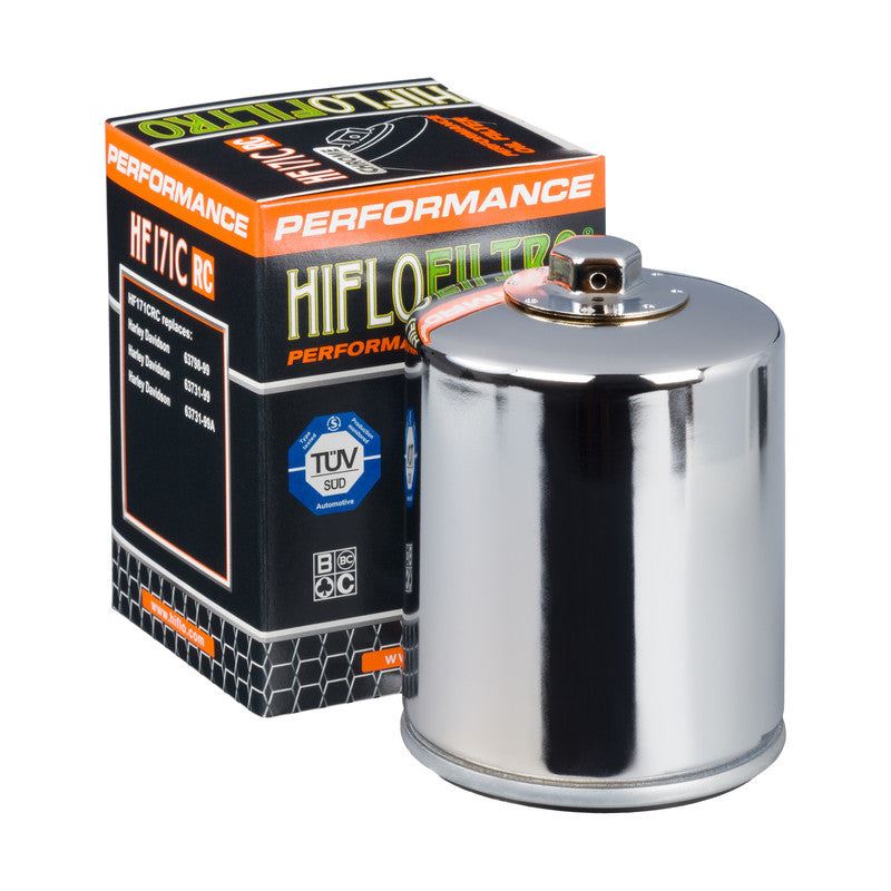HIFLO Filtro olio HF171CRC CROMATO RACING BUEL CYCLONE, LIGHTNING, HARLEY FAT BO