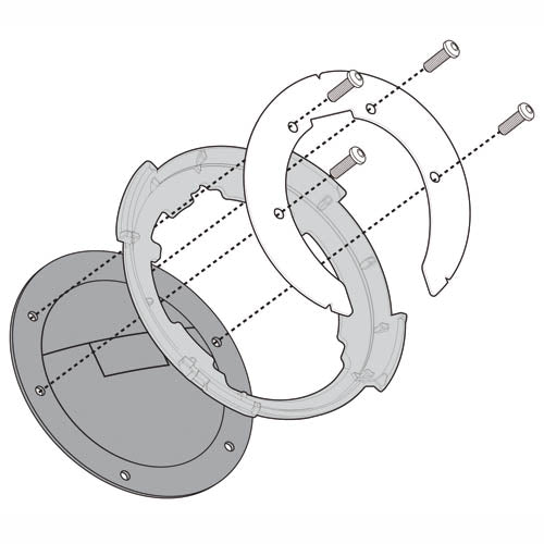 GIVI BF03 FLANGIA METALLICA per Borsa serbatoio TANK LOCK