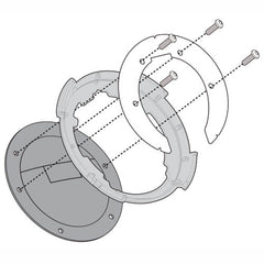 GIVI BF08 FLANGIA metallica per Borsa serbatoio TANK LOCK DUCAT