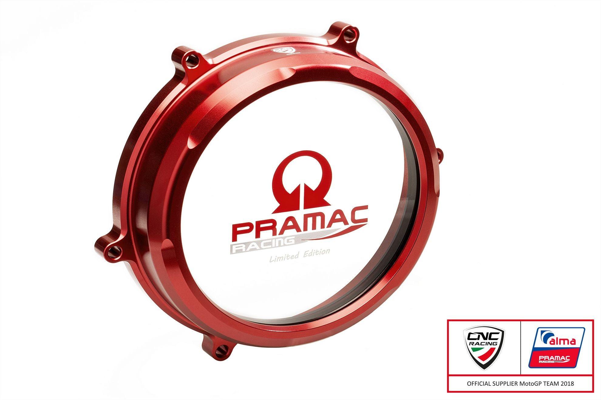 CNC RACING Carter trasparente per frizioni ad olio Ducati Panigale Pramac Racing Lim. Ed.