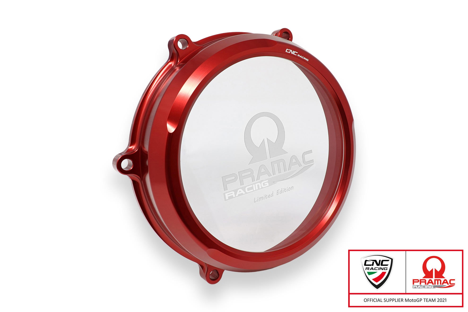 CNC RACING Carter trasparente per frizioni ad olio Ducati Panigale V4 - Pramac Racing Limited Edition