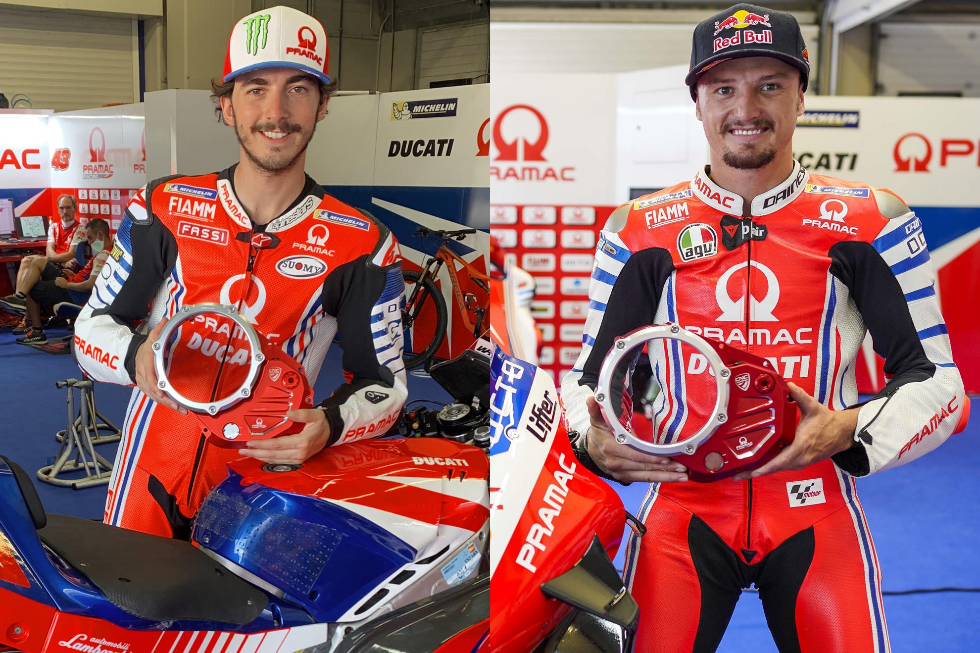 CNC RACING Carter trasparente per frizioni ad olio Ducati Pramac Racing Limited Edition