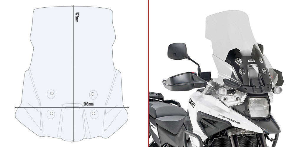 GIVI D3117ST CUPOLINO TRASPARENTE 57,5 X 50,5 CM SUZUKI V-STROM 1050 DE 23