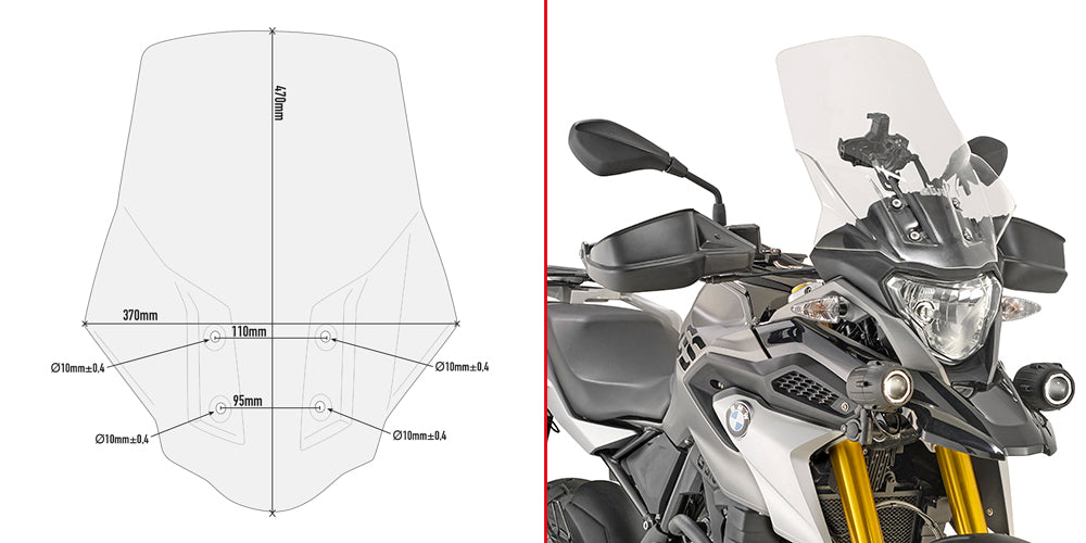 GIVI D5126ST Cupolino BMW G 310 GS 17 > 22