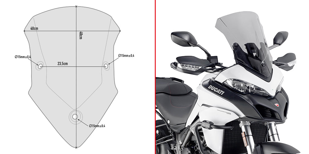 GIVI CUPOLINO SPEC. FUME' DUCATI MULTIS. 950(