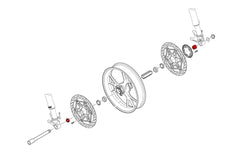 CNC RACING Kit distanziali mozzo ruota anteriore Ducati