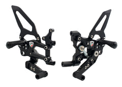 CNC RACING Pedane regolabili RPS "Easy" Ducati SBK serie Panigale cambio rovescio e stradale