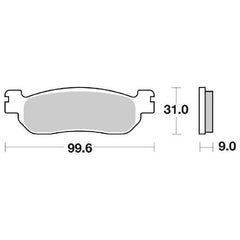 Pastiglie Freno Posteriori  SBS. MS YAMAHA 250 YP MAJESTY per , set per 1 disco