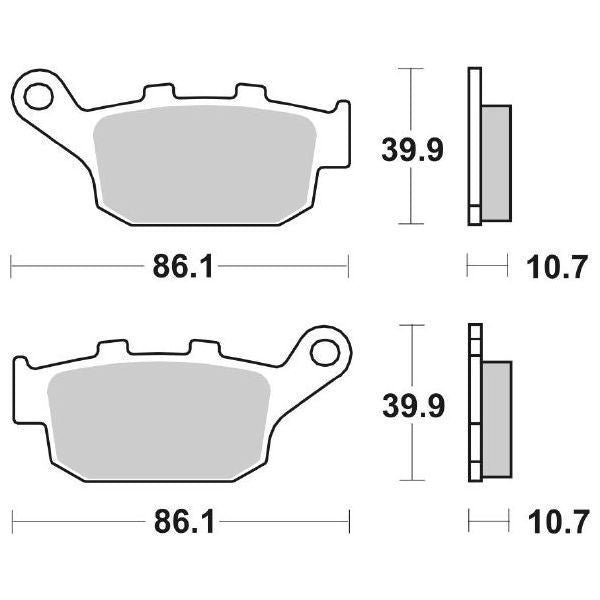 Pastiglie Freno Posteriori  SBS  FRENO MS HON.250FORESIGHT per , set per 1 disco