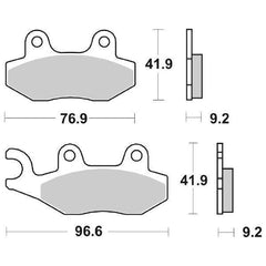 Pastiglie Freno Posteriori  SBS SC.HF HONDA-PGO-KYMCO per KEEWAY RKF 125 2021-2022, set per 1 disco