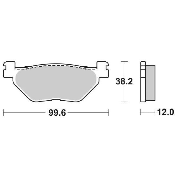 Pastiglie Freno Posteriori  SBSYAMAHA XP500TMAX per , set per 1 disco