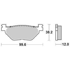 Pastiglie Freno Posteriori  SBS. MS YAMAHA 500 T-MAX 01/03 per , set per 1 disco