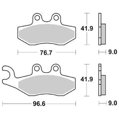 Pastiglie Freno Anteriori CP.PAST.  SX MS PIAGGIO 250 X9 EVOLU per PIAGGIO Beverly 300 2009-2016