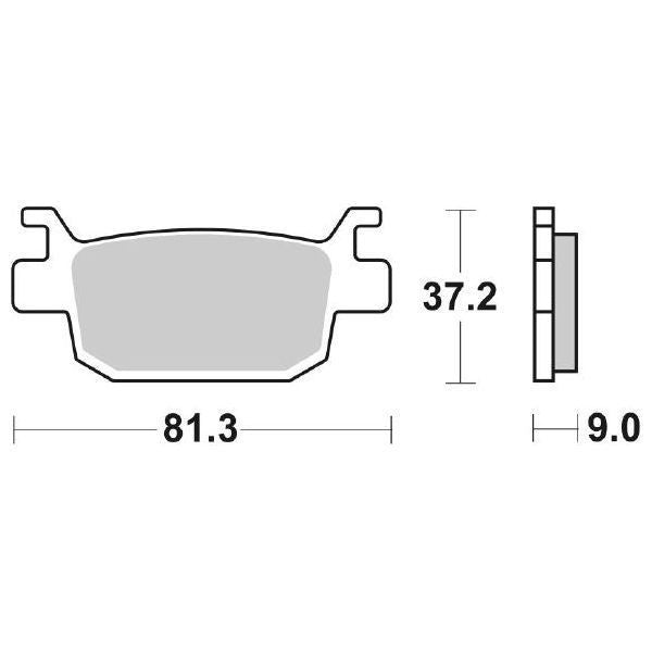 Pastiglie Freno Posteriori  SBS HF HONDA 300 SH per BENELLI 502 C 2019-2021, set per 1 disco