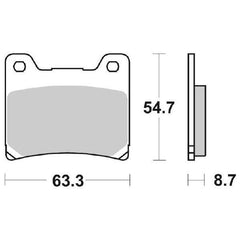 Pastiglie Freno Anteriori/Posteriori  SBS LS SINTER YAMAHA FZR per , set per 1 disco