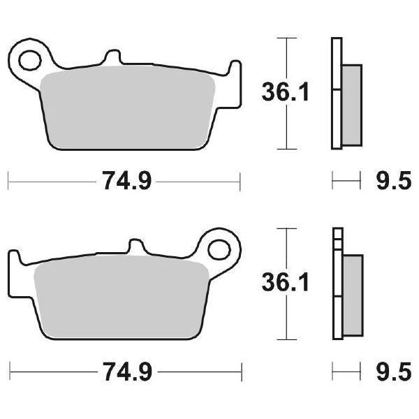 Pastiglie Freno Posteriori  CP.PASTIGLIE SINTER OFFROAD HONDA CR per , set per 1 disco