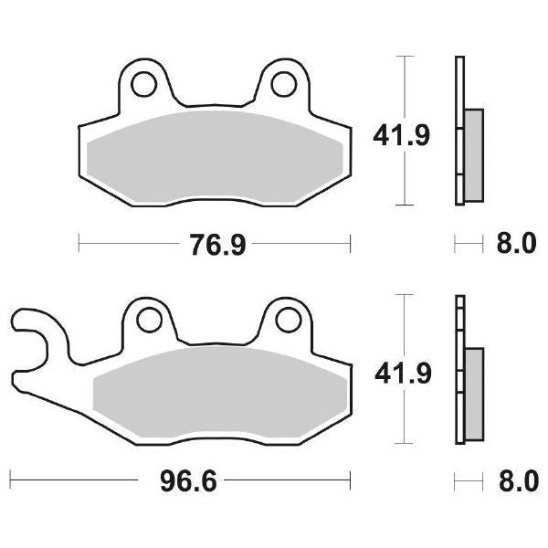 Pastiglie Freno Anteriori/Posteriori  SBS 611 LS per , set per 1 disco