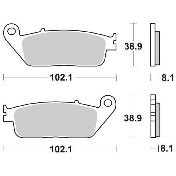 Pastiglie Freno Anteriori SBS 627 HF organica per CAGIVA Grand Canyon  (motore Ducati 900 2v) 1998-2000