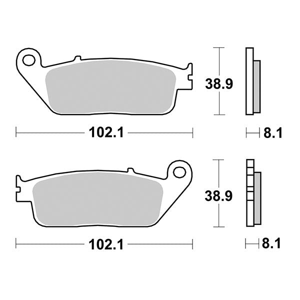 Pastiglie Freno Anteriori SBS SP-EVO 627 SP per CAGIVA Grand Canyon  (motore Ducati 900 2v) 1998-2000