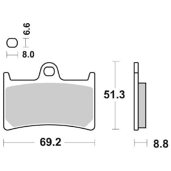 Pastiglie Freno Anteriori RACING SBS 634 DC DUAL CARBON per YAMAHA Fazer 1000 2001-2005