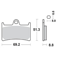 Pastiglie Freno Anteriori SBS SP-EVO 634 SP per YAMAHA Fazer 1000 2001-2005