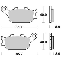 Pastiglie Freno Posteriori  SBS 657 HF per HONDA Africa Twin CRF 1000 L 2016-2019, set per 1 disco