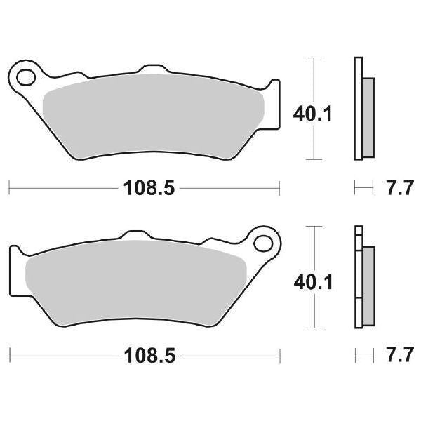 Pastiglie Freno Anteriori/Posteriori  SBS 674 LS per BMW K 1600 B 2017-2018, set per 1 disco