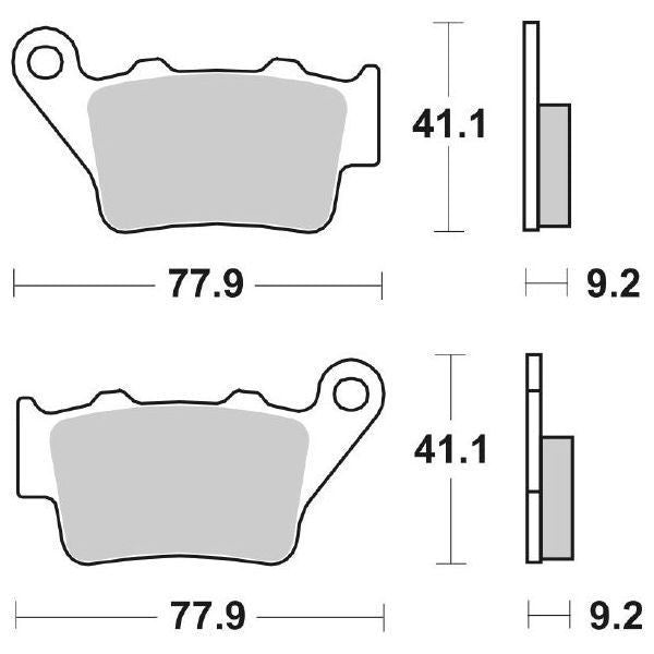 Pastiglie Freno Posteriori  SBS HF BMW F 650 POSTERIORE per APRILIA Caponord 1200 2013-2016, set per 1 disco