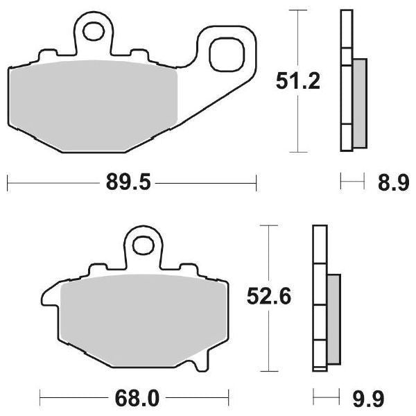 Pastiglie Freno Anteriori SBS 687 HF ORGANICA per KAWASAKI ER-6 F 2006-2016