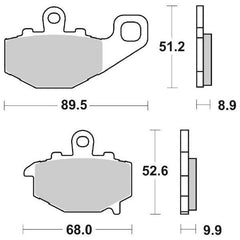 Pastiglie Freno Anteriori SBS 687 HF ORGANICA per KAWASAKI ER-6 F 2006-2016