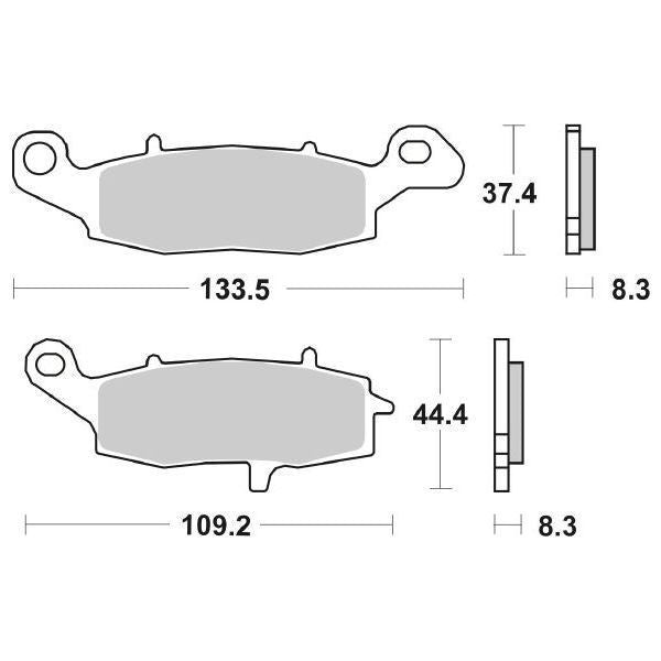 Pastiglie Freno Posteriori  SBS KAWASAKI ZZR1100 SX per , set per 1 disco