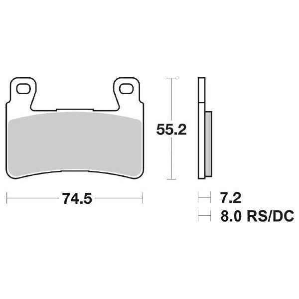 Pastiglie Freno Anteriori SBS 734 HS SINTERIZZATA per HONDA CB 1100 2013-2016