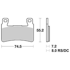 Pastiglie Freno Anteriori SBS 734 HS SINTERIZZATA per HONDA CB 1100 2013-2016