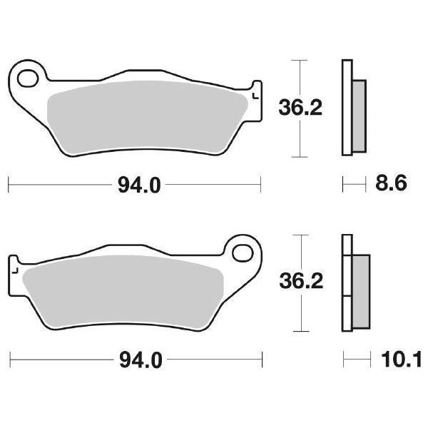 Pastiglie Freno Posteriori  SBS HF BMW R1100 per BMW R 1200 RT 2005-2018, set per 1 disco